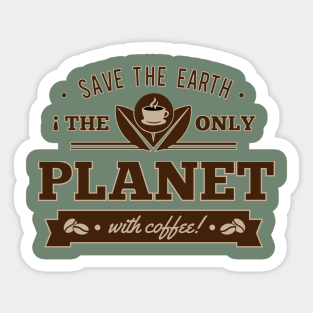 Coffee Planet Sticker